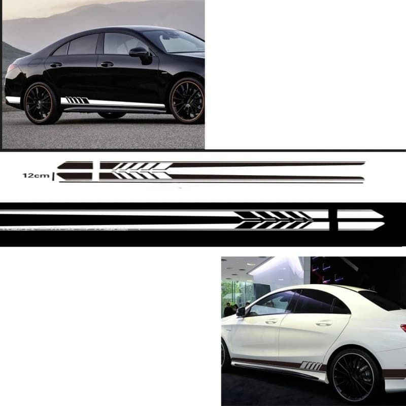 Car Side Striped Vinyl Decal Sticker for Mercedes Benz AMG Series Car Decoration for body shop waterproof Accessories auto style racing
