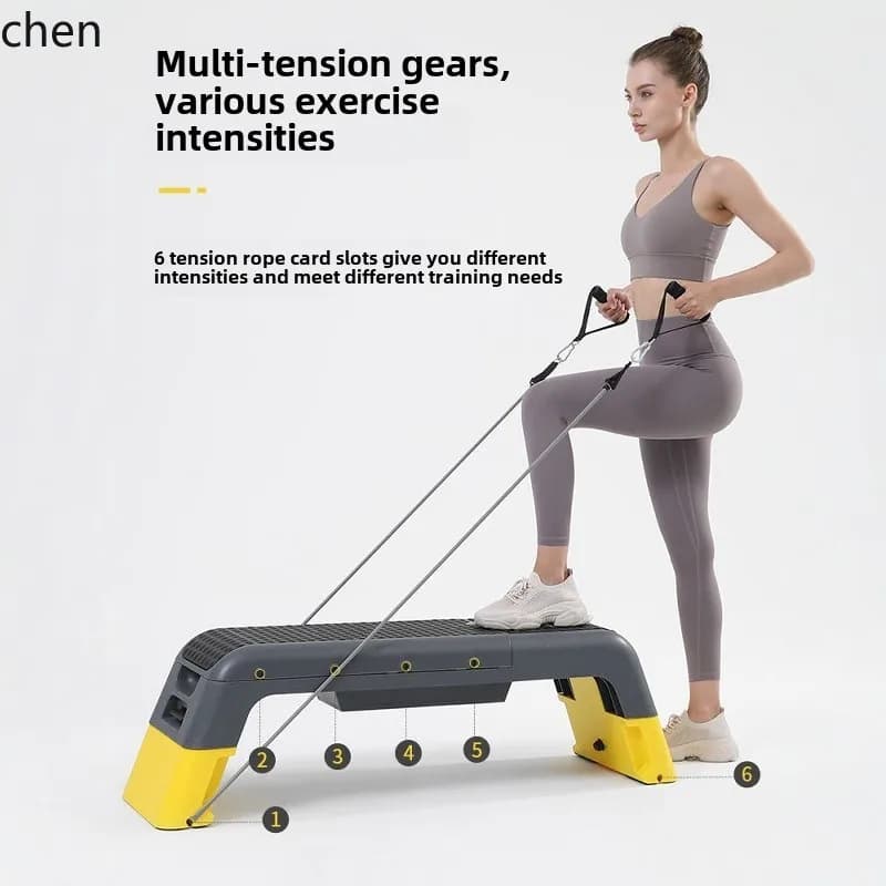 HTT Sgabello pieghevole multifunzionale con manubri Panca per pedali fitness Sgabello per pressa Attrezzatura per il fitness domestico