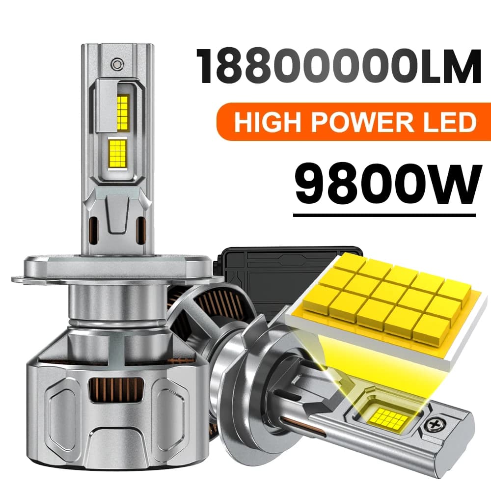 18800000LM H4 Canbus Lampadine per fari a LED 9800W H7 H11 H1 9005 HB3 9006 HB4 Turbo Auto Fari 12V 24V Luci per auto