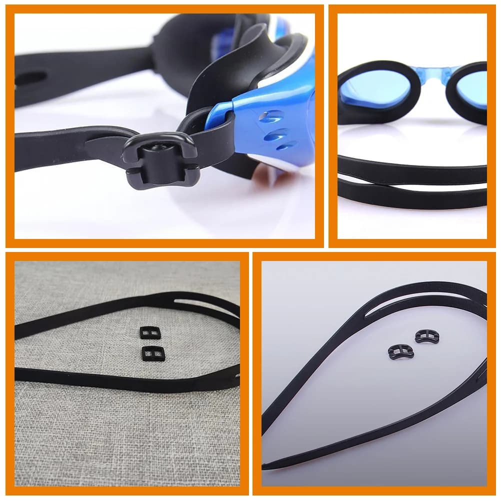 1Set Goggles Bungee Straps Anti-Skid Fixing Chain for Swimming Glasses Comfortable Wear-Resistant Replacement Lanyard with Lock
