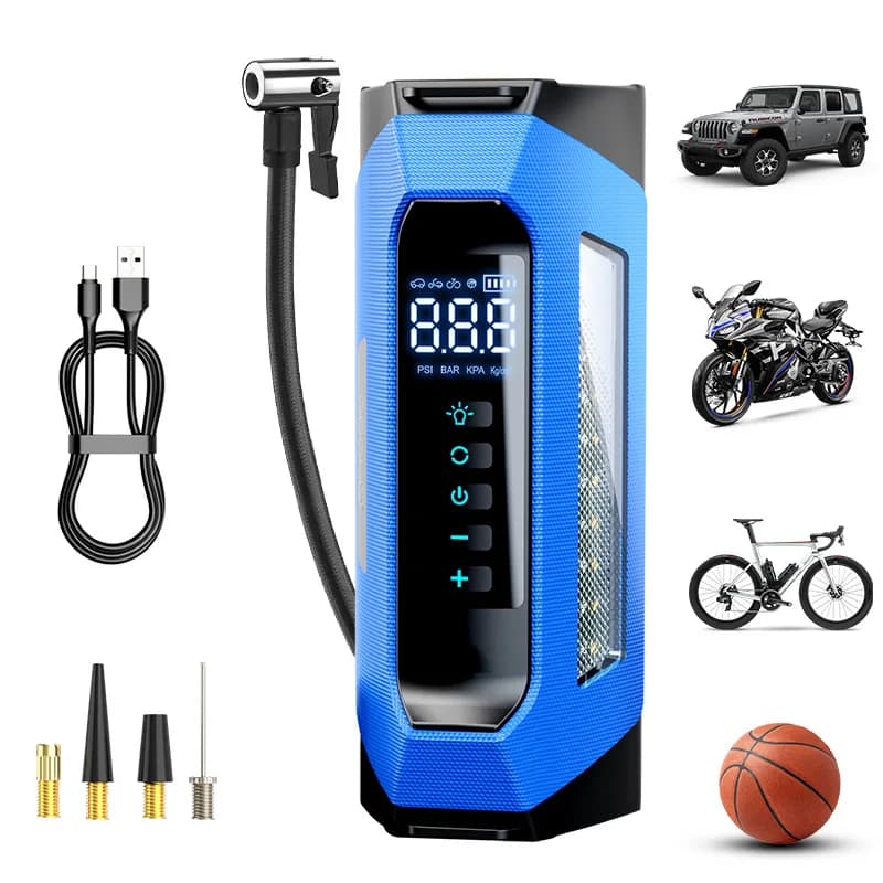 1500A Avviatore di emergenza per auto Accumulatori e caricabatterie di riserva Portatile 150PSI Pompa di aria Batteria per auto Booster di emergenza Dispositivo di avviamento Avviamento per auto