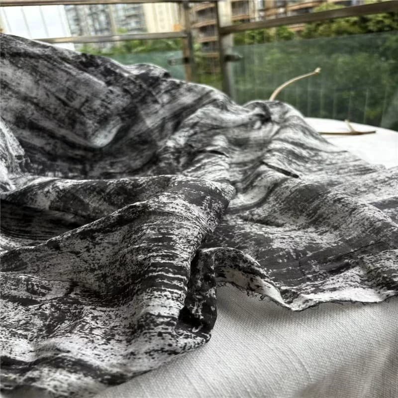 1yard Delicate and soft drooping linen tela,digital printing fabric,cheongsam Dress shirt material fabric for clothing