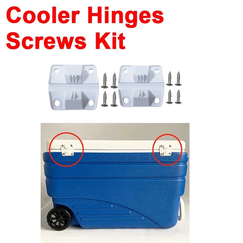 Kit cerniera di raffreddamento 2 pezzi scatola isolante Kit cerniere in plastica generale per accessori di ricambio per dispositivi di raffreddamento con viti