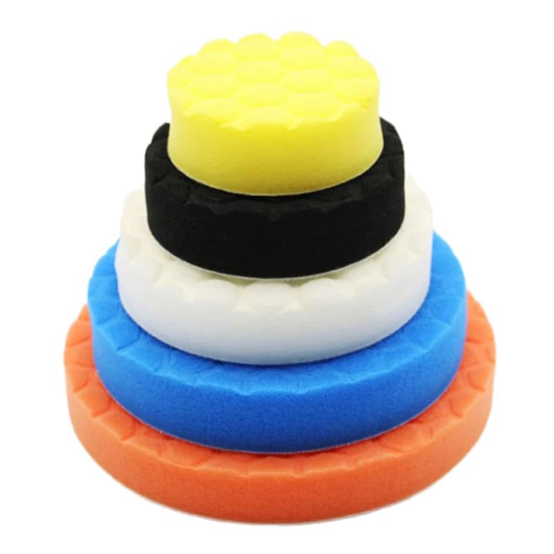 5 pezzi 3/4/5/6/7 pollici composto lucidatura tamponi spugna kit per auto buffer lucidatore compostaggio e ceratura