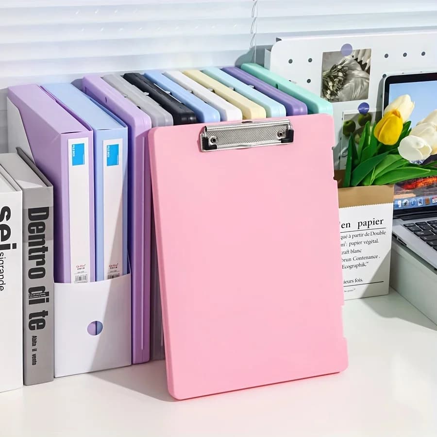 1pc, A4 Multi-functional File Folder Desktop Test Paper Organizer Office Document Board Folder Storage Box Writing Board, Office