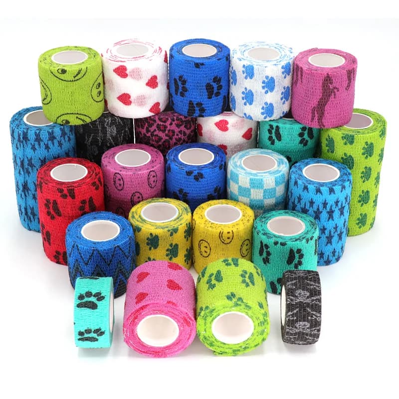 6 pieces elastic waist belt sports self-adhesive tape protect your wrist wrist arm wrist knee knee ankle animals leg safety