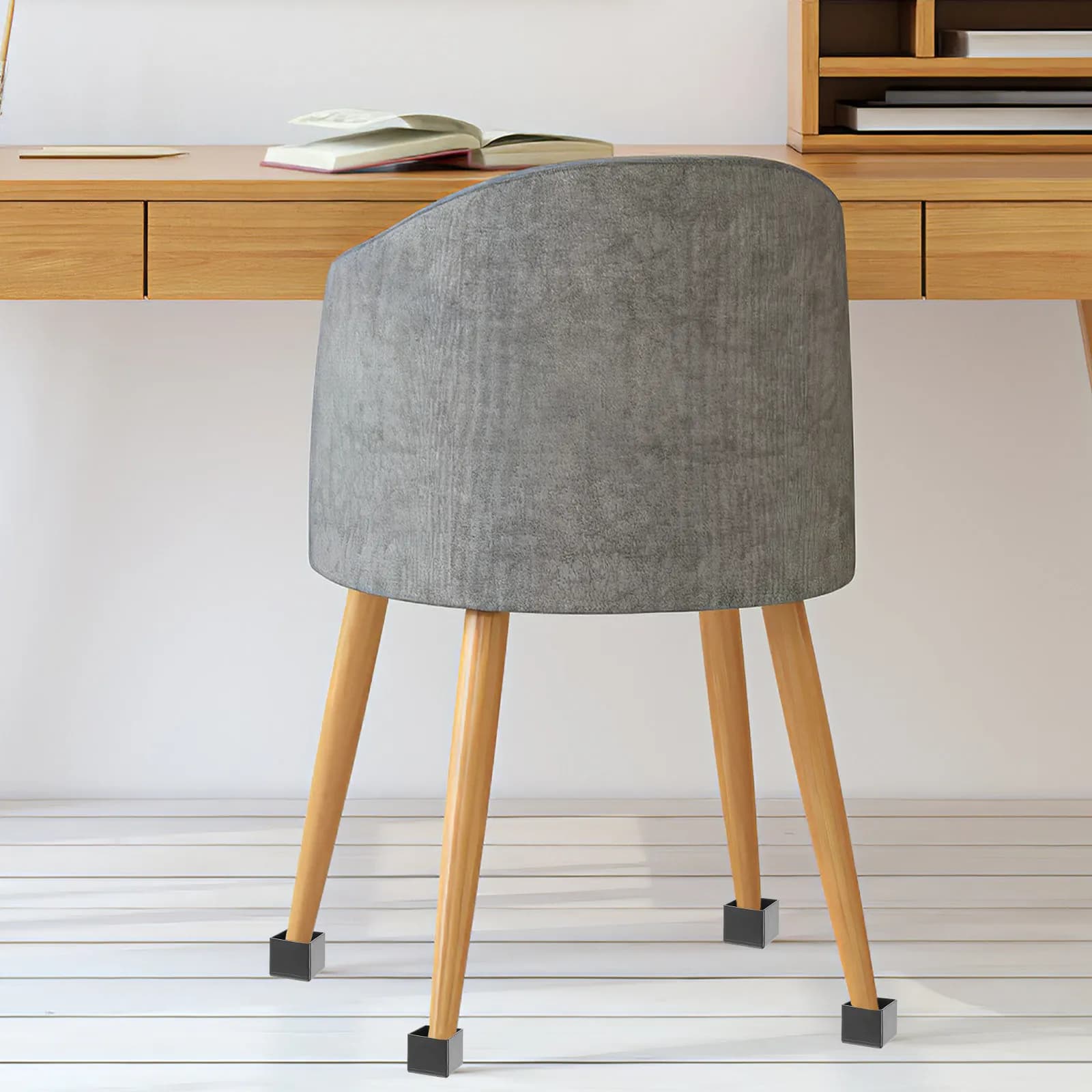 Set di 12 Coprigambe per Mobili, Protezioni Quadrate per Gambe di Sedie, Cuscinetti per Pavimenti in Legno, Divani, Tavoli, Letti e Scrivanie