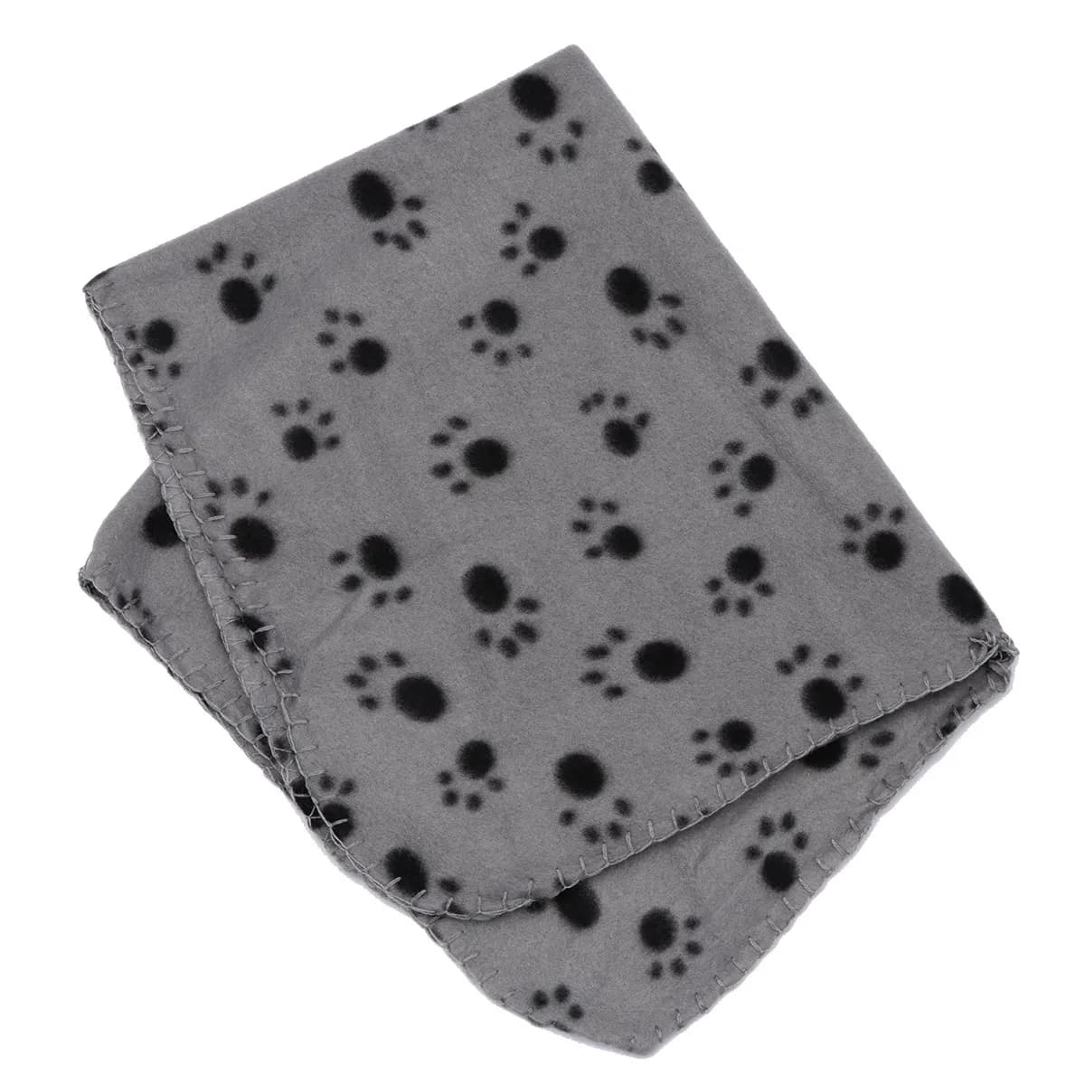 Gray Bottom Double sided Fleece Soft Comfortable No Lint Shedding Puppy Blankets for Small Dogs Cat Pattern Ideal Pet Beds