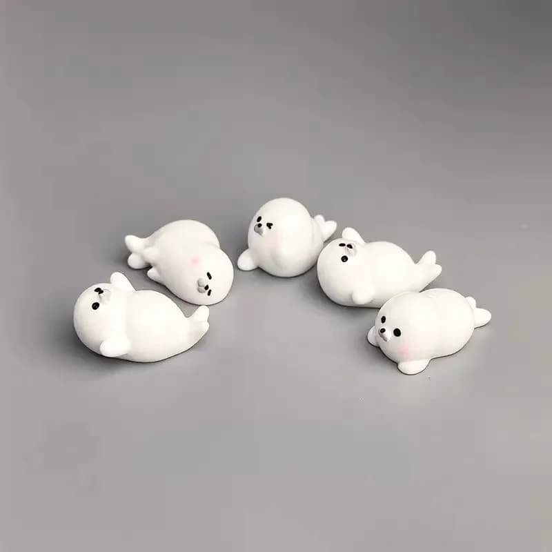 5/10 pezzi di figurine carine con sigillo, miniature di animali delle fate, forniture per decorazioni artigianali fai-da-te con micro paesaggi