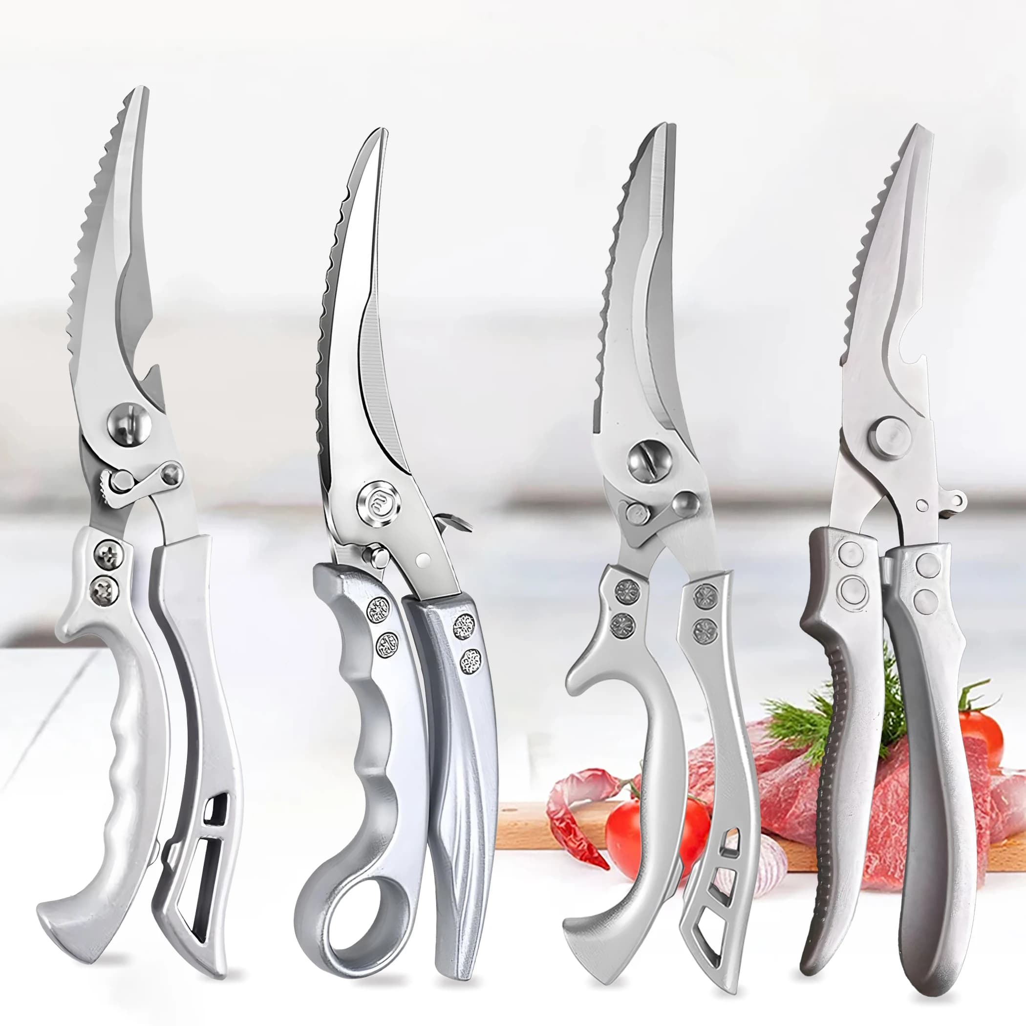 1PC, forbici da cucina multifunzionali forbici per ossa di pollo ali di pollo pesce forbici per barbecue forbici da cucina roba da cucina