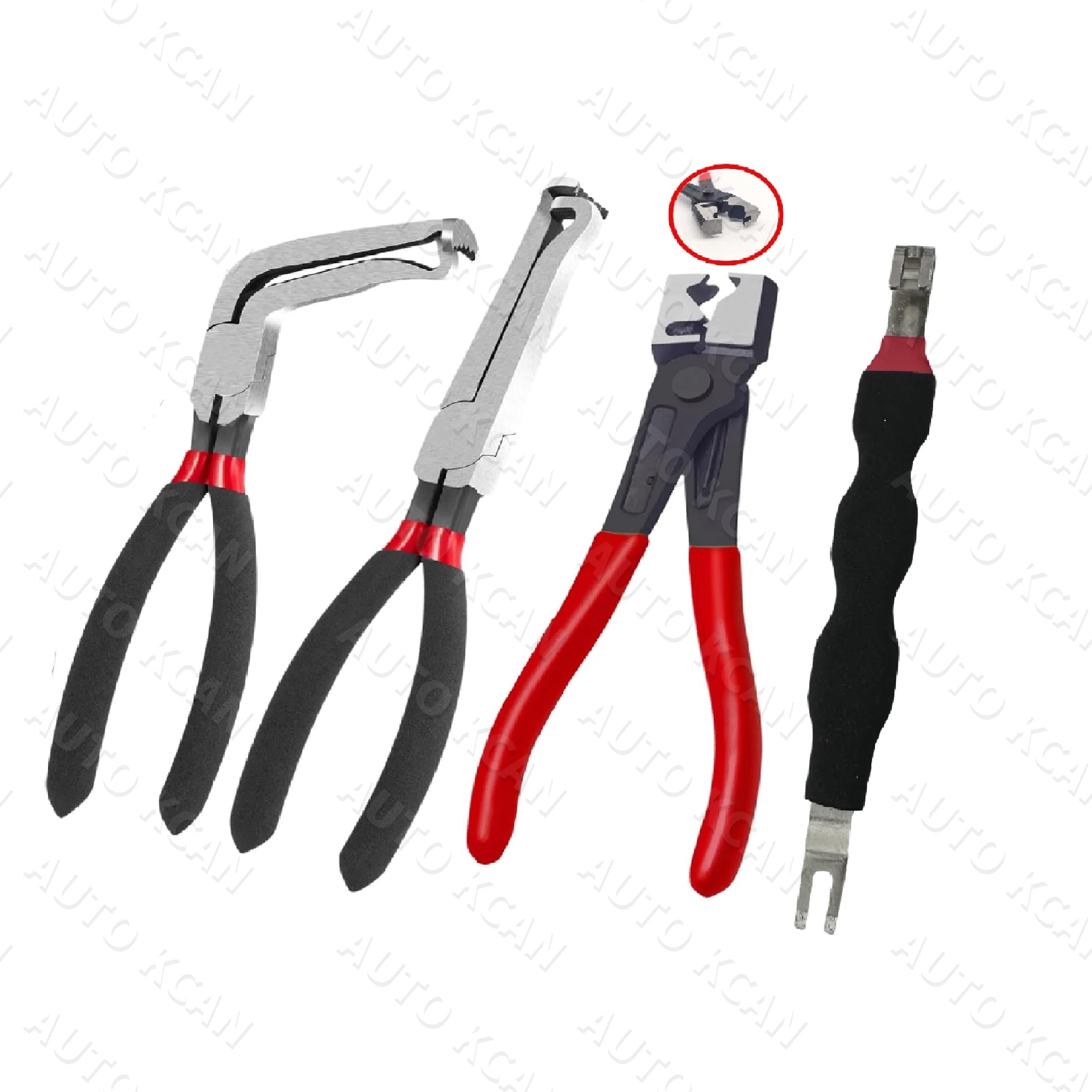 Set di Pinze Professionali per Crimpatura Tubi Auto, Pinze per Disconnessione Connettori Elettrici e Strumenti per Rimozione Clip Linea Carburante