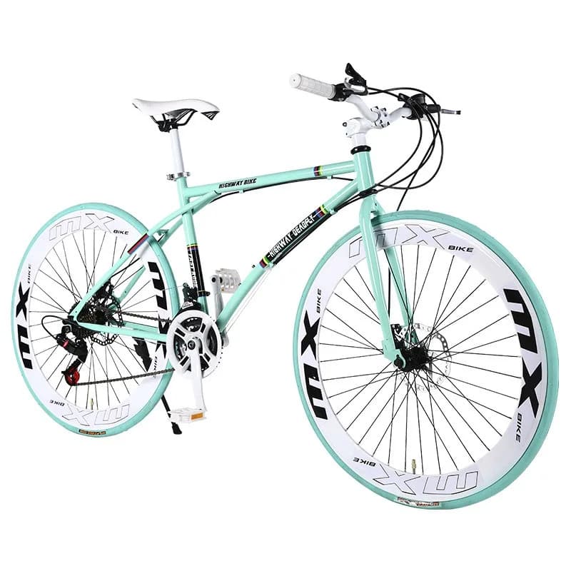 Lightweight Fixed Gear Bicycle Solid Tire Minimal Road Race Unisex City Commuter Bike Portable City Commute Travel Bicycle