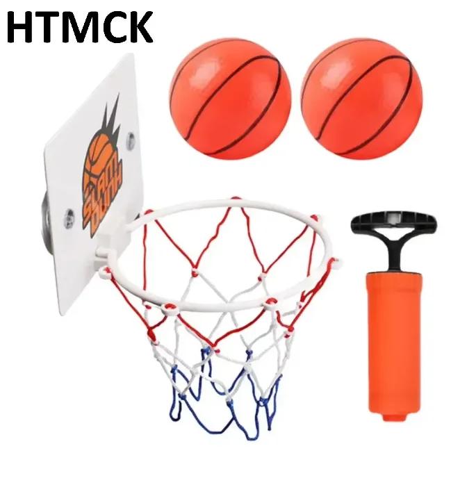 Basketball tank with suction cups for door or wall, mini sports basket for children and boys, with 2 balls