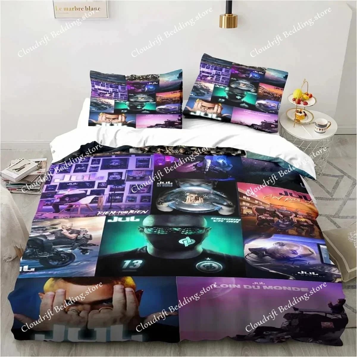 JuL C'est Pas Des Lol Bedding Set Three-Piece Duvet Cover Set Single Double Bed Set Adult Boys Bedroom Bed Cover Pillow Case