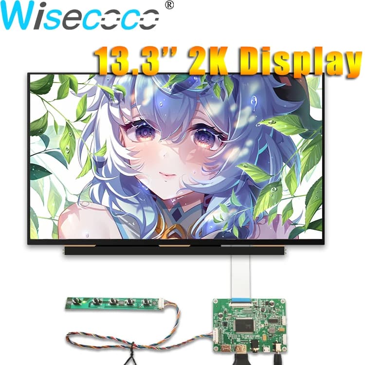 Wisecoco 13.3 inches 2560*1440 2K IPS LCD Display EDP Controller Card For Raspberry Pi 3 Auto Windows Tablet Screen