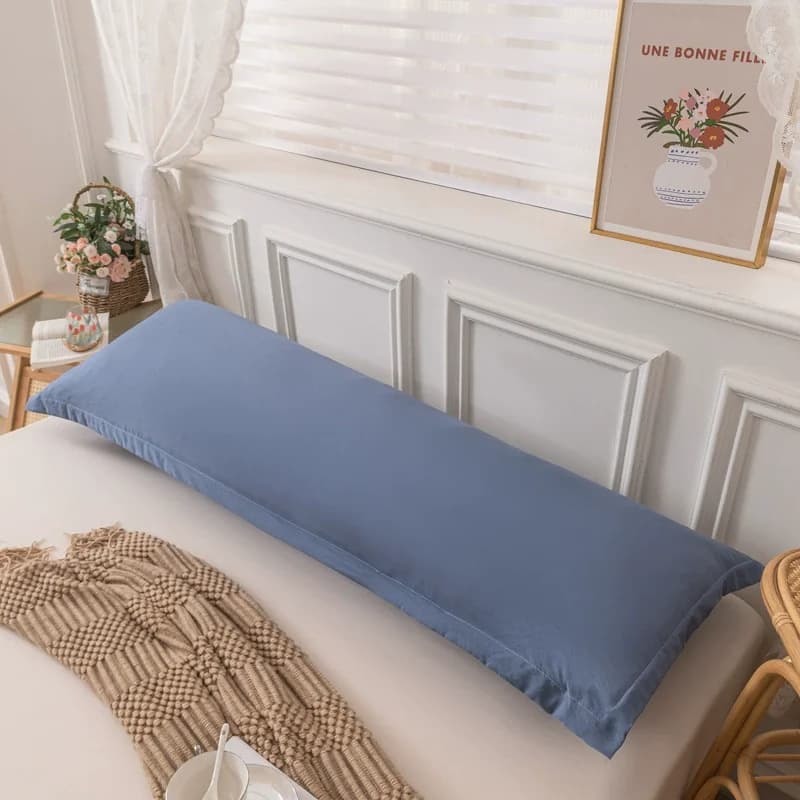 Fodera per cuscino doppia lunga in cotone 48x120cm/48x150cm/48x180cm, morbida, traspirante e confortevole per l'arredamento della casa