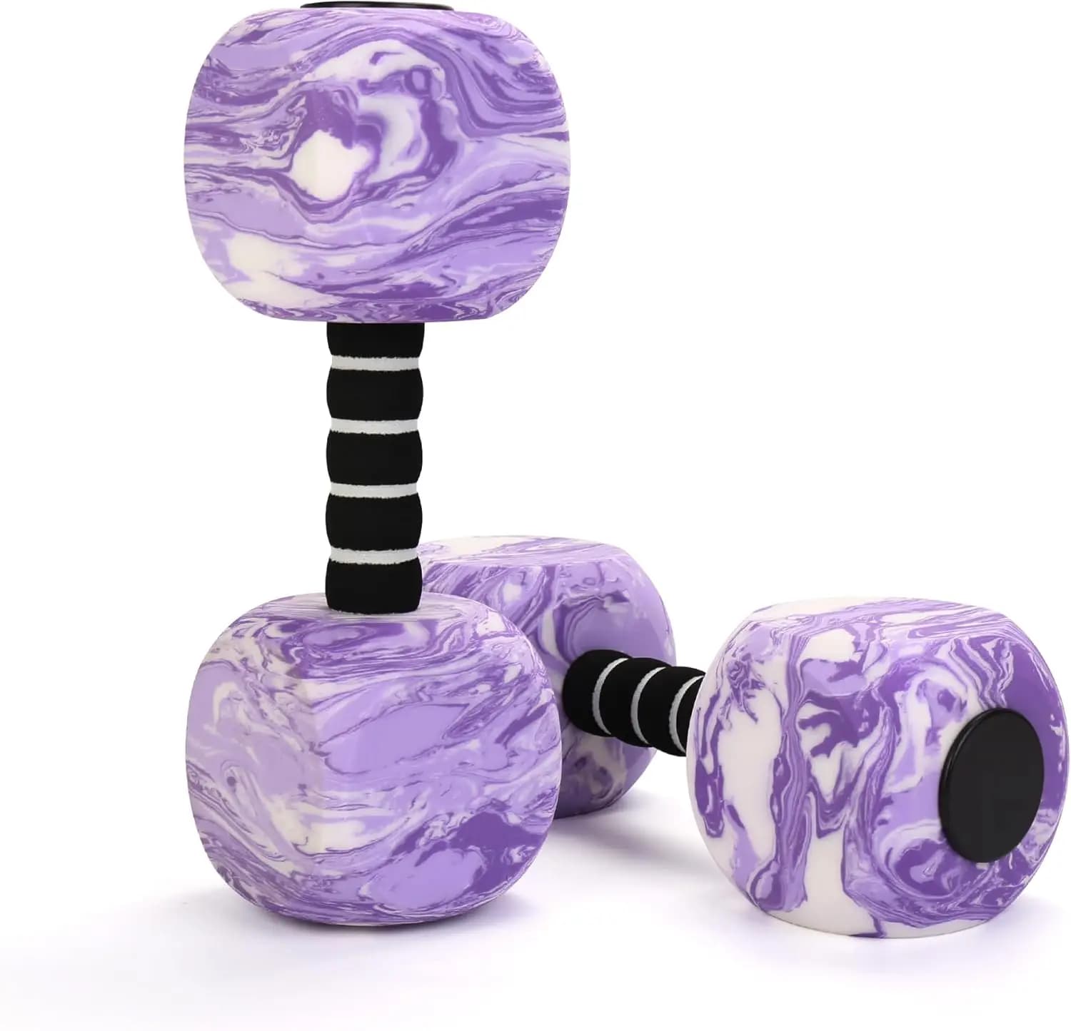2pcs Pool Dumbbells for Water Aerobics Exercise, EVA Foam Water Weights for Women Kids Seniors with Soft Grip
