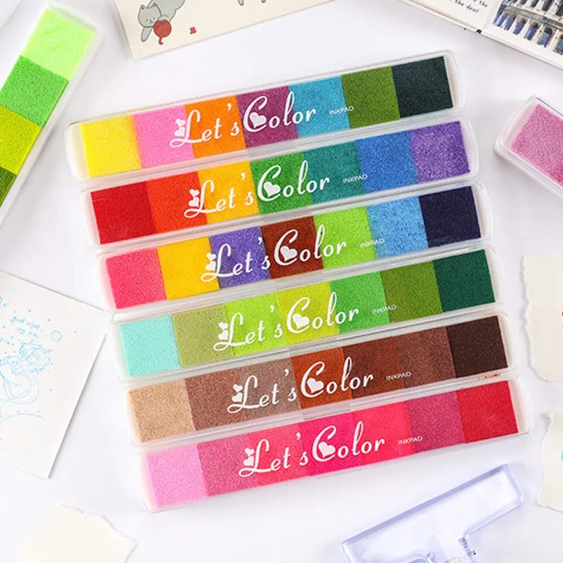 Cute Mix Color Inkpad for School Painting Scrapbooking Stamp Deco Use Handicraft DIY Hobby Craft Supplies