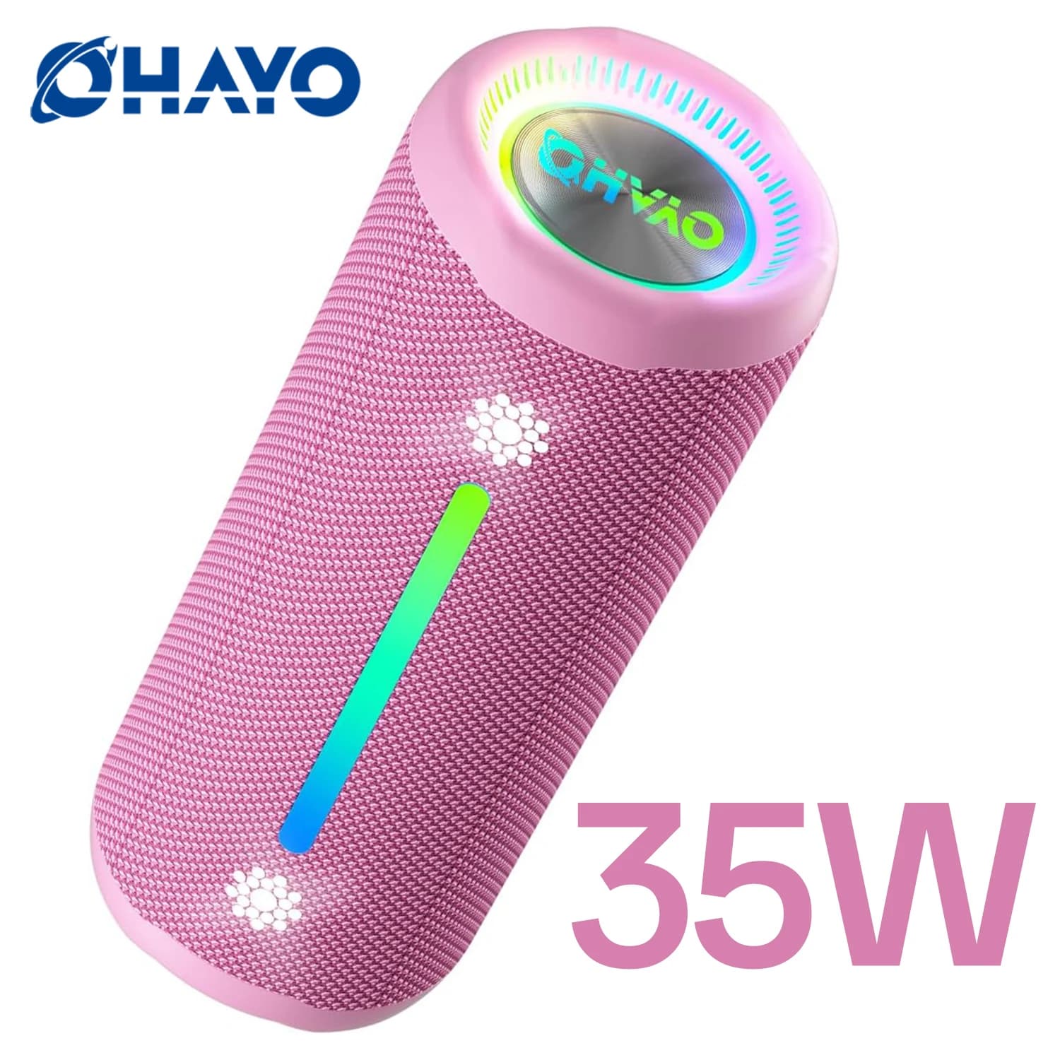 OHAYO X10MAX Altoparlante Bluetooth 35W - IPX7 impermeabile, suono stereo potente, riproduzione 24 ore, abbinamento TWS, luci abbaglianti, bassi verso l'alto