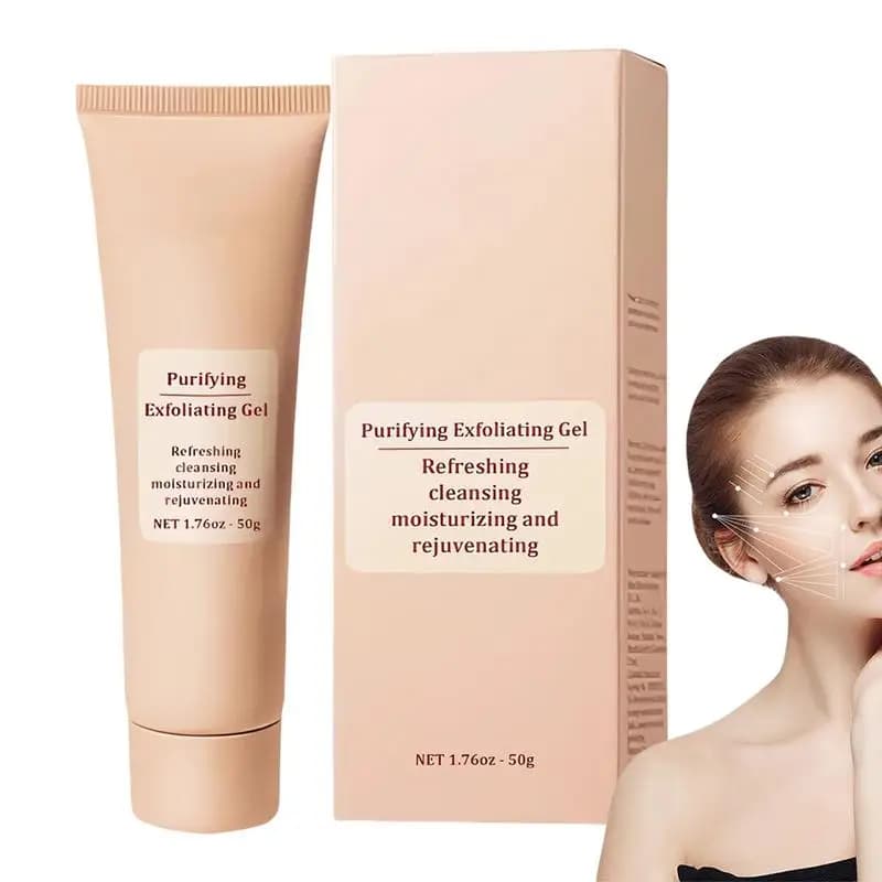 Exfoliating face and body Scrub Purifying exfoliating face gel 50g Shrinking of pores Purifying facial exfoliating cleanse Deep cleansing