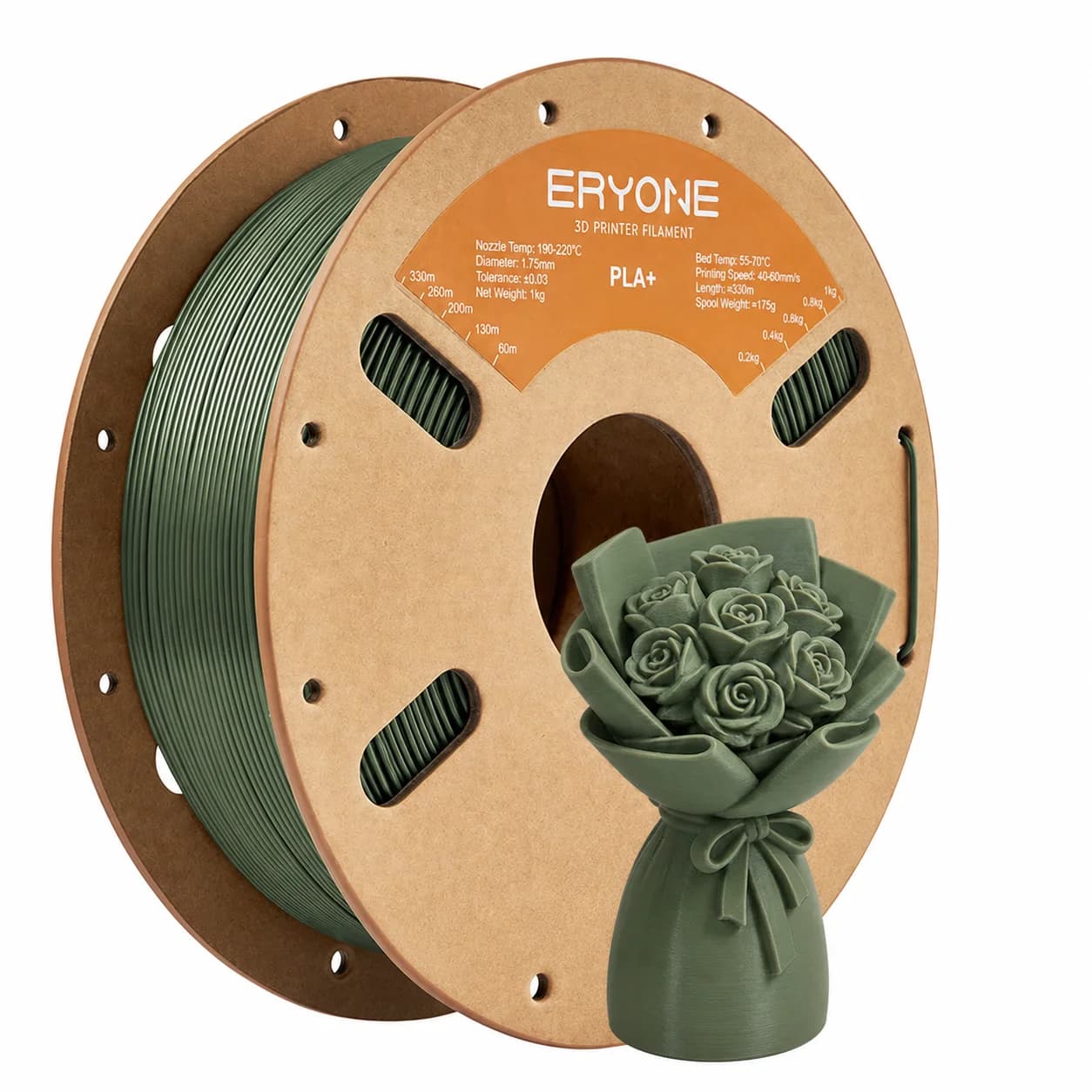 ERYONE PLA+ Filament 1.75mm +/-0.03mm, 3D Printer Filament PLA Plus PLA+