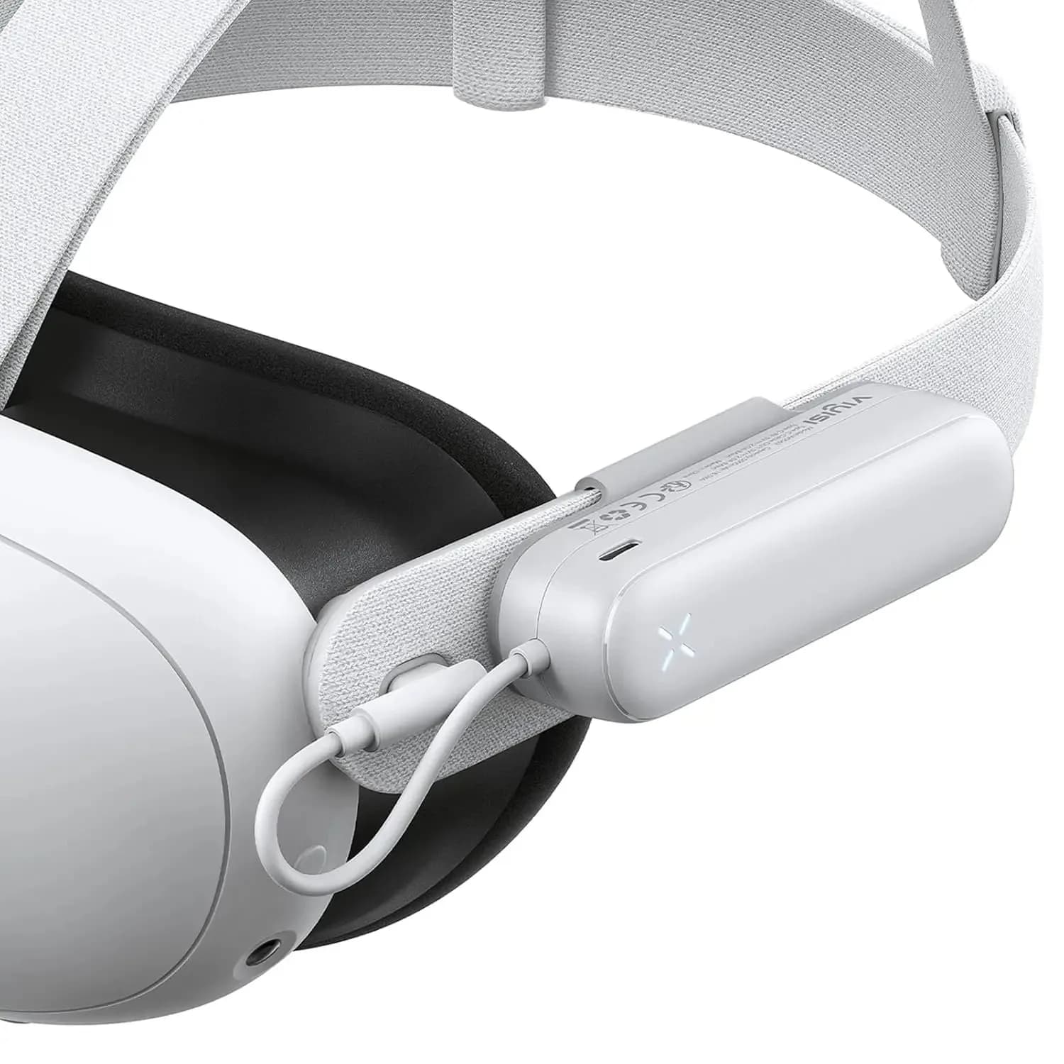 Batteria Ricaricabile per Meta Quest 3/3S, Power Bank da 5000mAh per Prolungare il Tempo di Gioco, Accessori Caricabatterie per Oculus Quest 2 VR