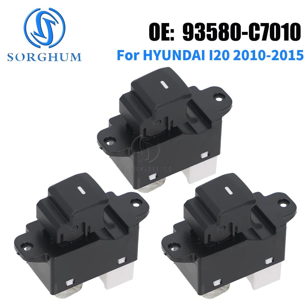 SORGHUM Finestra di Potere Interruttore Sollevatore Pulsante di Controllo 93580-C7010 Per HYUNDAI I20(PB) 2010-2015 FR RL RR 93580C7010 Accessori Auto