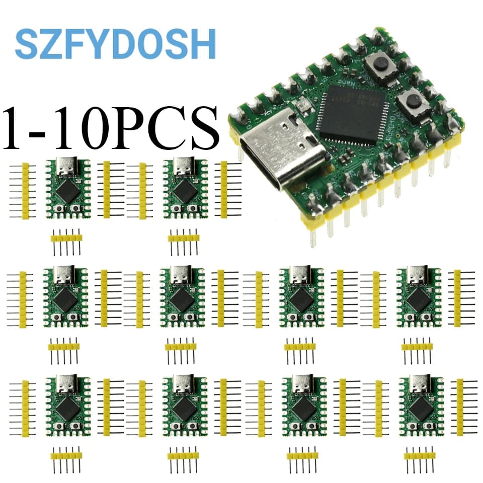 1-10 Pieces Raspberry PI Pico Mini RP2040-ZERO RP2040 Microcontroller Development Card with Dual-core Processor