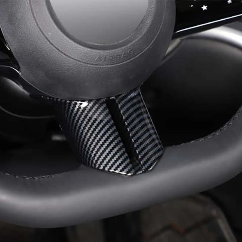 ABS Volante per auto in fibra di carbonio Cornice decorativa Copertura Trim Adesivo Accessori auto per Mercedes Benz Classe C W206 2022-2024