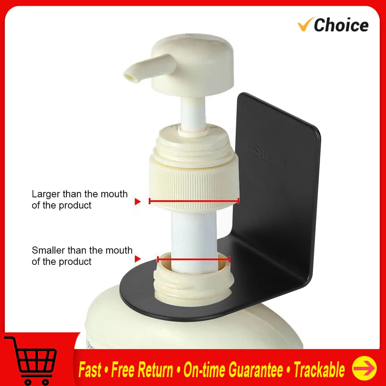 Supporto per dispenser per bottiglie con pompa di sapone montata a parete in acciaio inossidabile Supporto per dispenser di sapone da parete per forniture da cucina per bagno