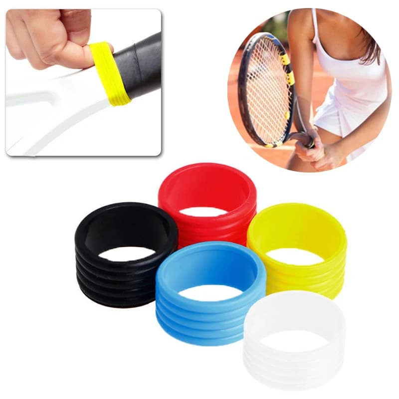 Tennis rack Grip rubber ring Badminton Bat Overgrip Fix flexible bands outdoor sports finish protection red