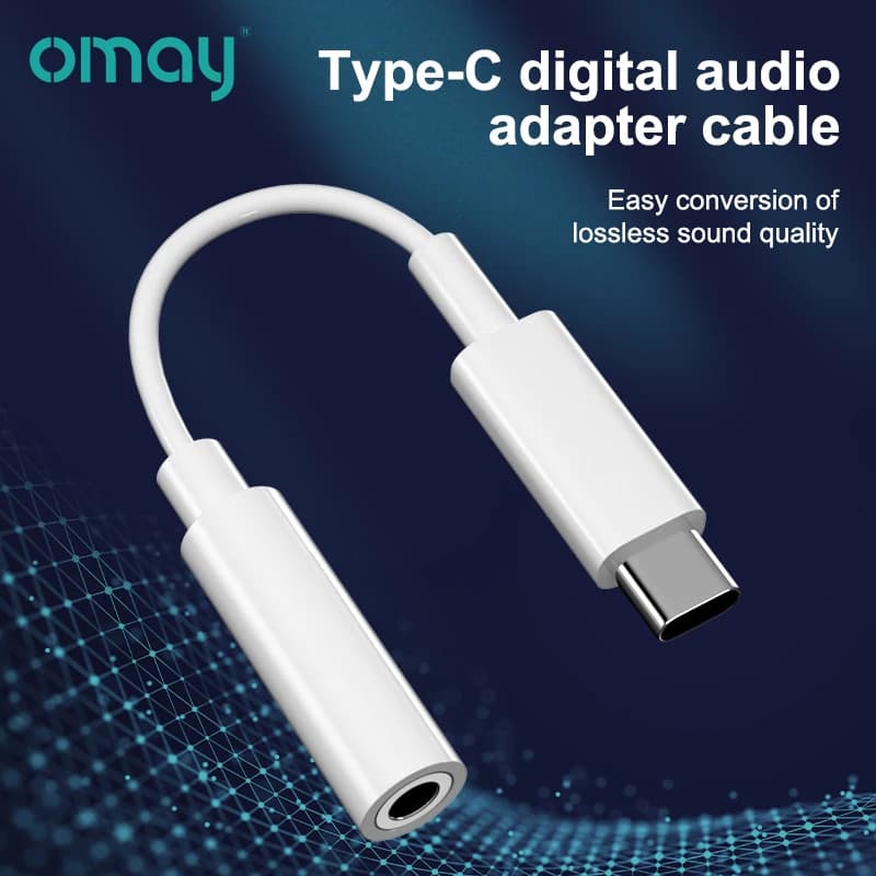 Accessori per telefoni cellulari Cavo per cuffie da tipo C a 3,5 mm Adattatore audio AUX per Xiaomi Huawei P20 Samsung Smart OMAY