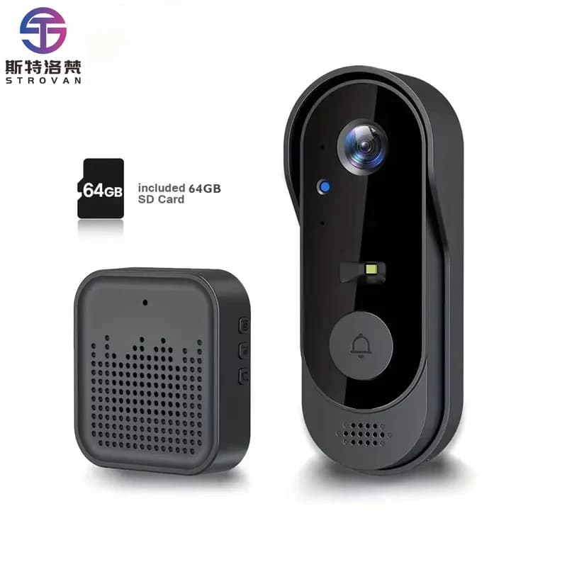 Campanello ad anello intelligente per videocitofono WiFi 480P HD impermeabile con app 2025 con carillon alimentato a batteria