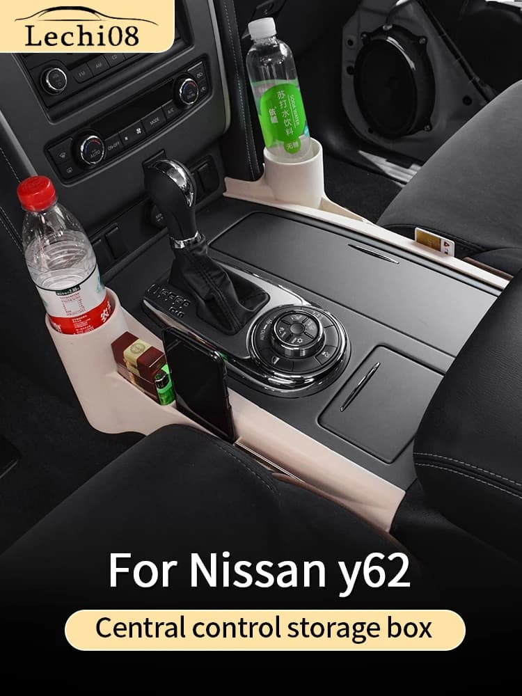 Central control storage box for nissan patrol y62 accessories nismo cover upgrades interior 2010-2022