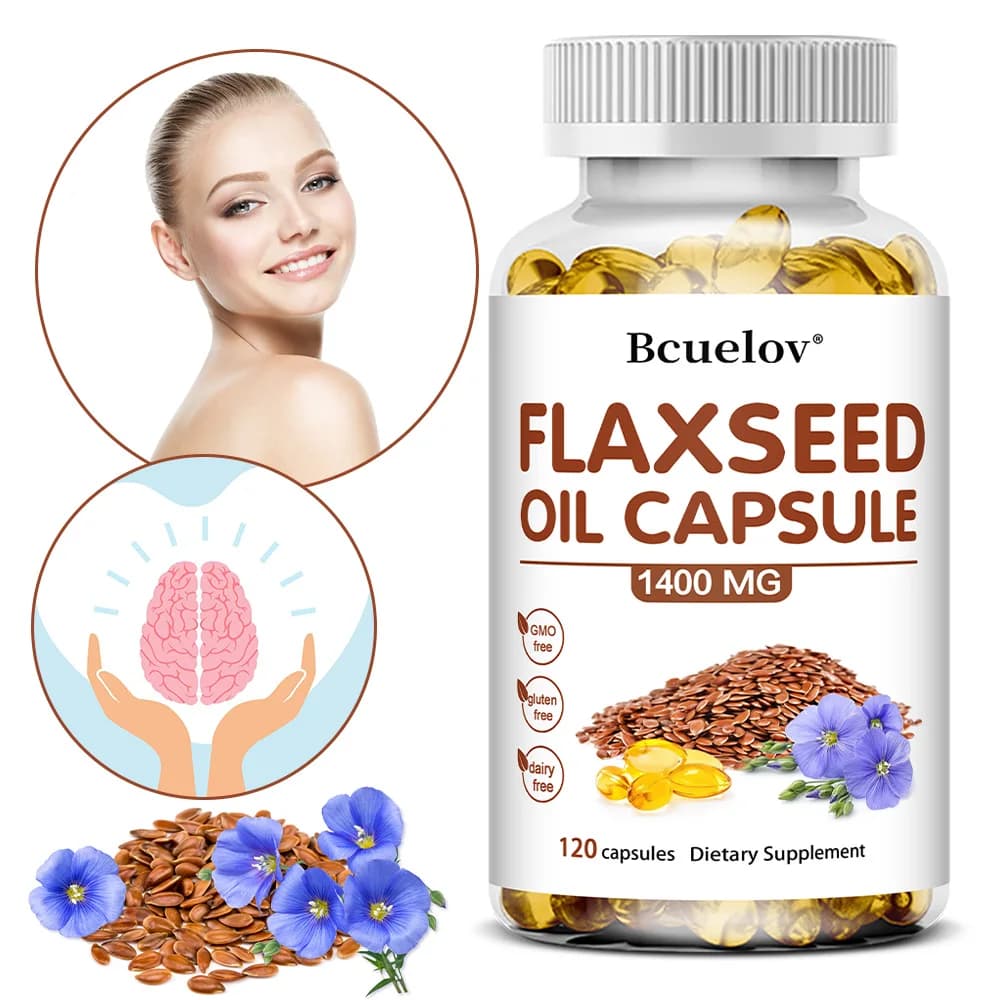 Strength Omega 3 Integratore per donne e uomini - con EPA e DHA, olio di semi di lino, supporto per il cervello e le articolazioni e salute della pelle