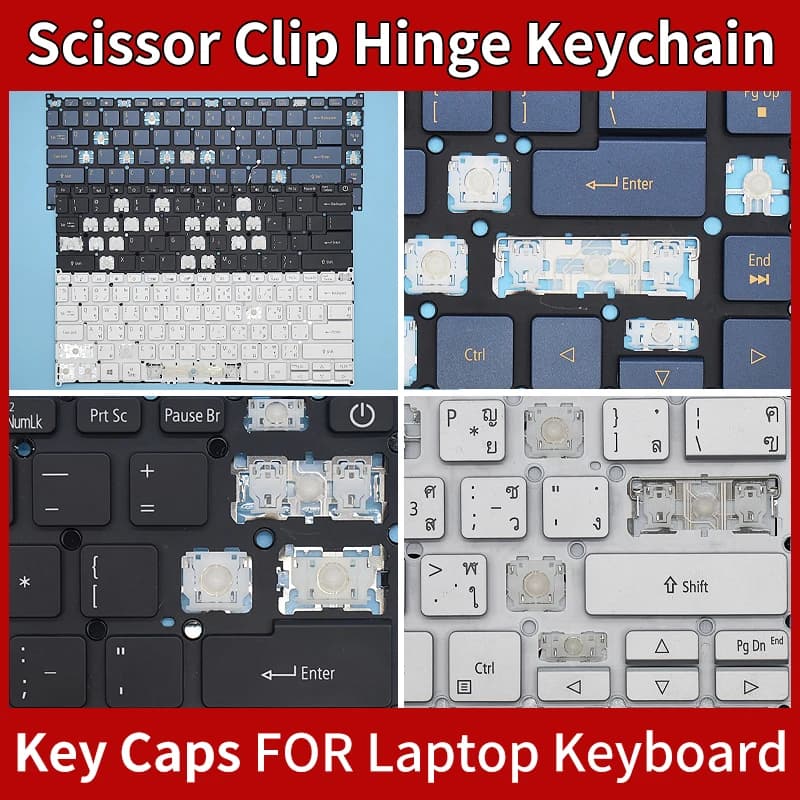 Sostituzione Keycaps cerniera a Clip a forbice per Acer Swift 5 SF514-52 SF514-52T SF514-54 SF514-51 SF514-52T-59H portachiavi a tastiera