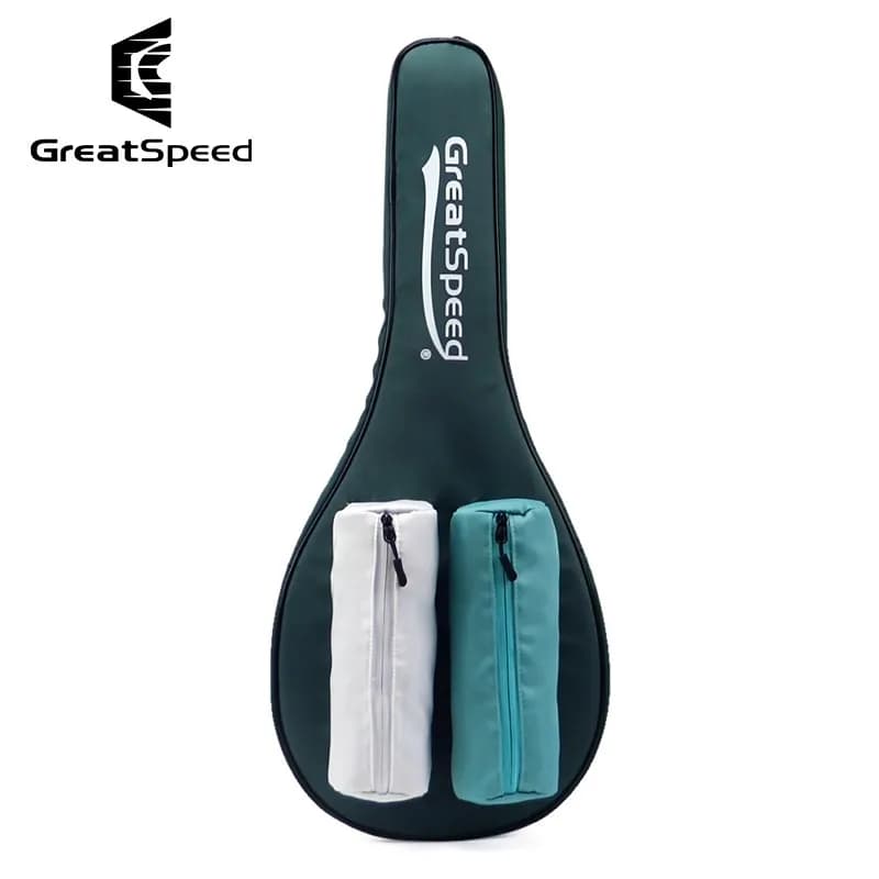 Greatspeed Custodia Protettiva per Racchetta da Tennis Singola e Racchetta da Badminton con Borsa Porta Palline e Borsa a Tracolla Impermeabile