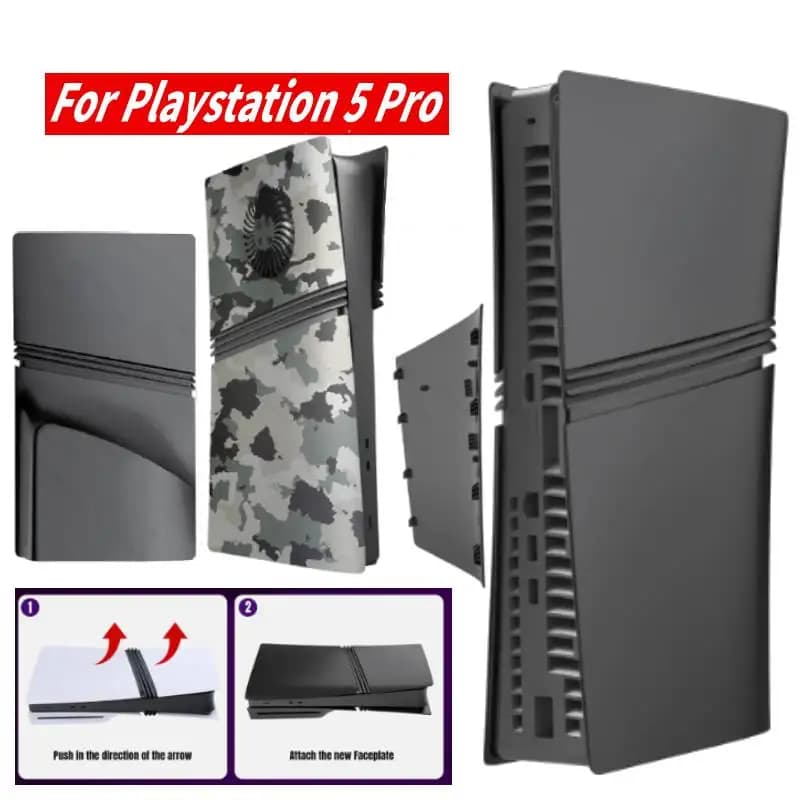 For PS5 Pro Disc Digital Edition Premium ABS Replacement Shell Skin for Sony Playstation Pro Console Panel Faceplate Accessories