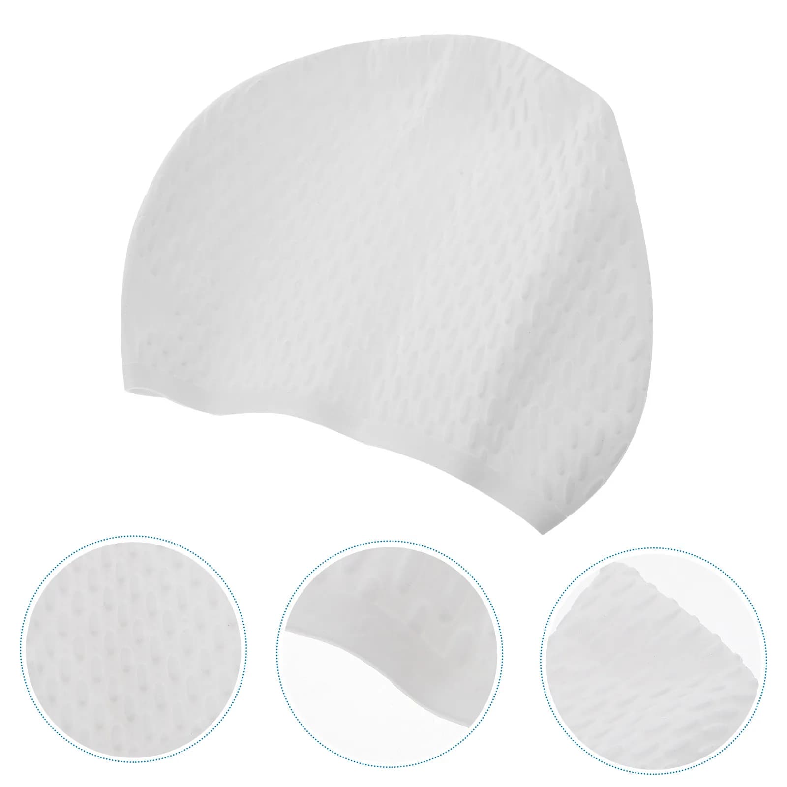 Yellow Waterproof Silicone Swimming Cap Long Hair Swim Hat Ear Protection Women Swimming Caps Ear Shield Covers
