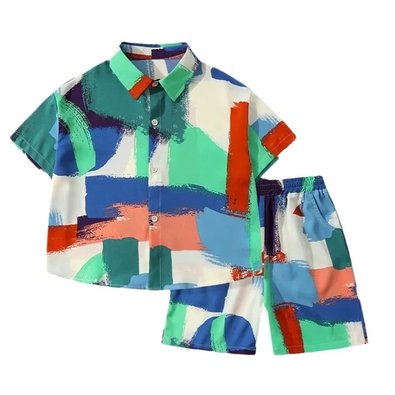 Set di vestiti per neonato T-shirt + pantaloncini Set di vestiti estivi per ragazzo per bambini Set di vestiti per neonato carino Pantaloni per maglietta per neonato