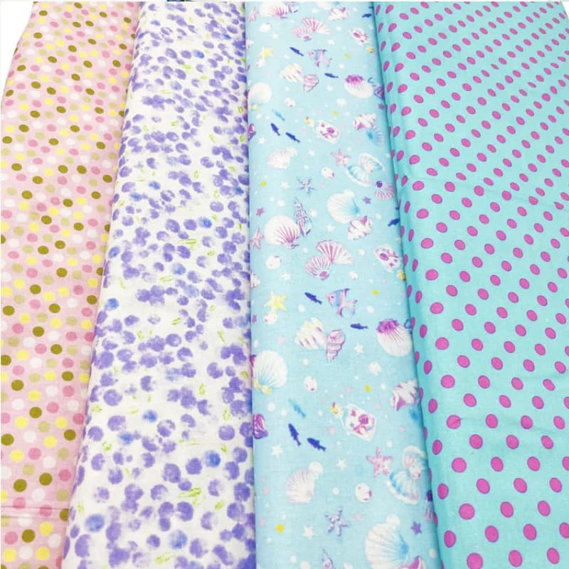 Tessuto in puro cotone a trama semplice stampato patchwork per cucito fai da te, abbigliamento, moda, vendita all'ingrosso, materiale tessile al metro