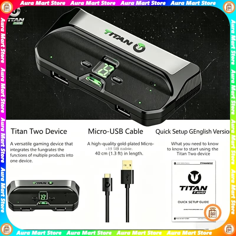 Adattatore Multifunzionale Titan Two per Piattaforme Multiple, Strumento Ausiliario per Script, Adattatore Elettronico per PS5/PS4/PC/XBOX, Accessori per Giocatori