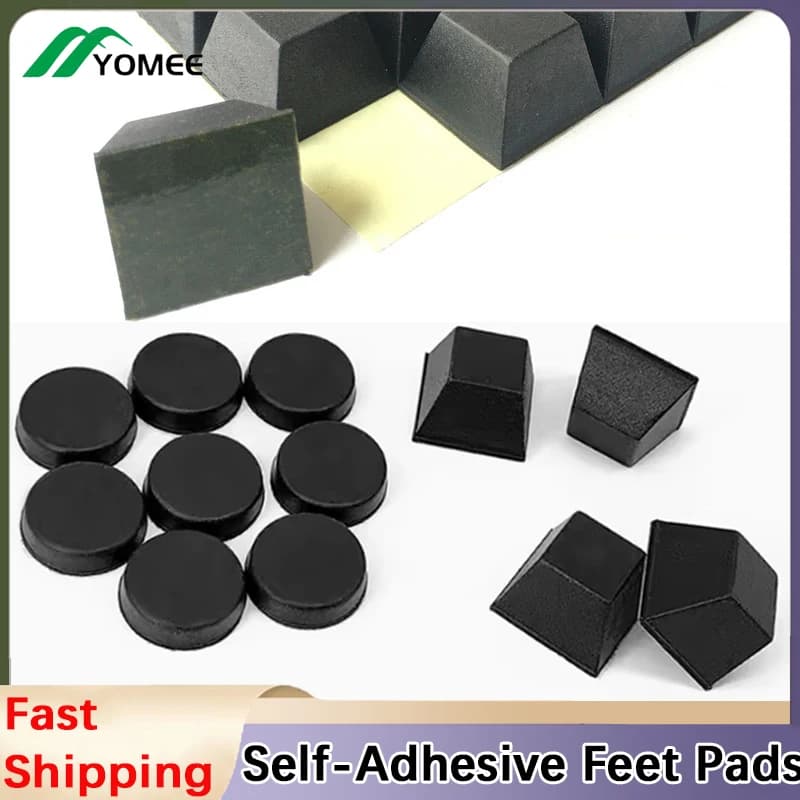 Self-Adhesive Rubber Feet Leg Pads Anti-Slip Shock Cupboard Drawer Cabinet Furniture Buffer Pad