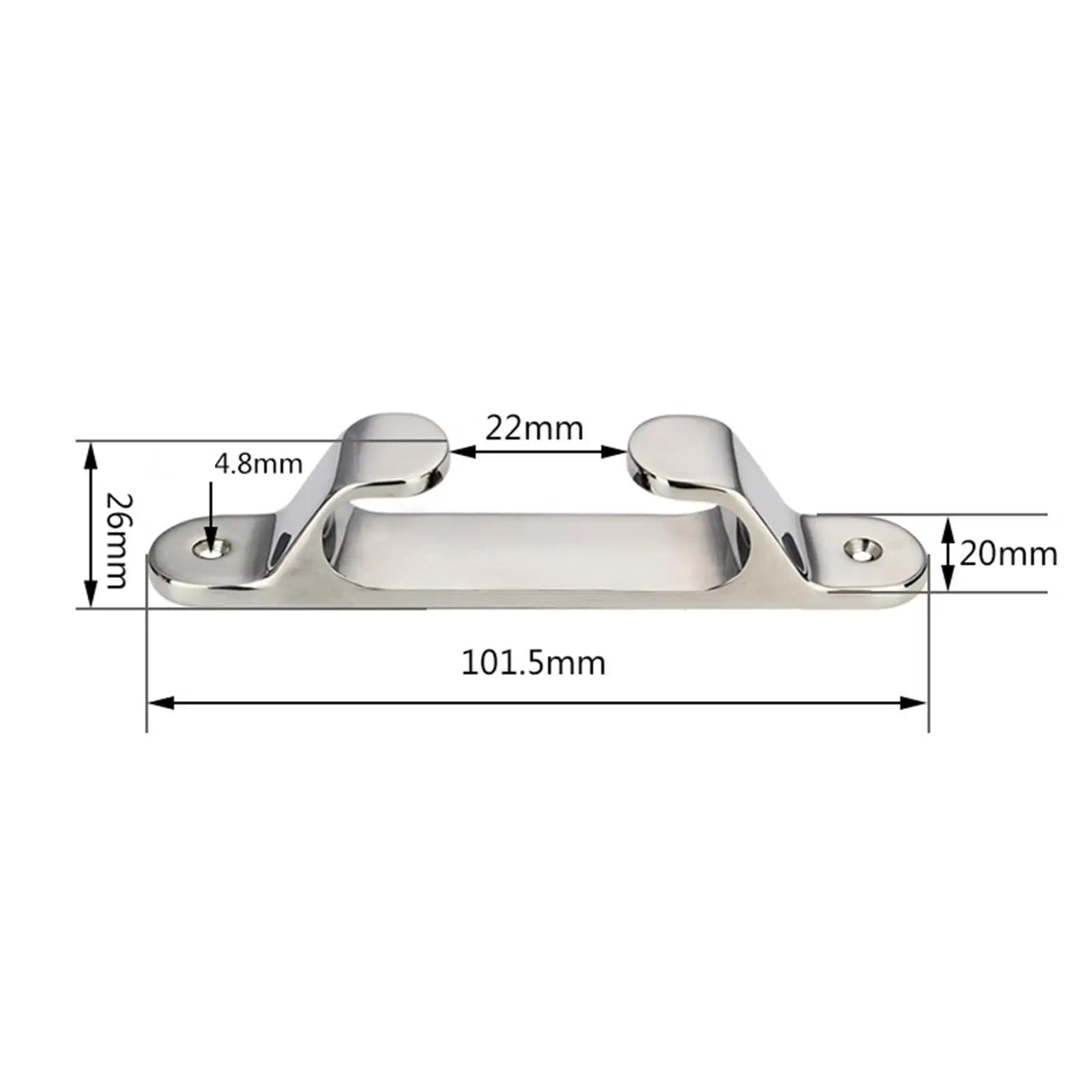 4in dritto passacavo arco Chock Hardware fiera cavi linea barca 102mm corda guida linea bitta per Yacht marino argento lucido