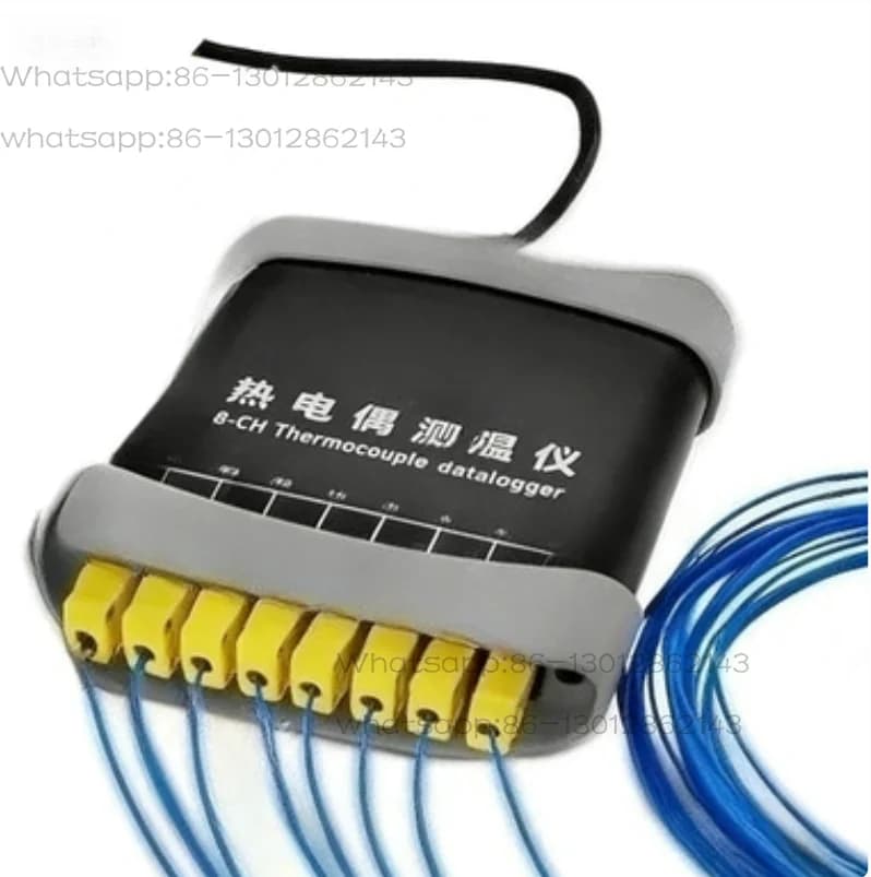 Termometro USB a 8 canali con termocoppia di tipo K, monitoraggio software in tempo reale, curva di misurazione della temperatura e registrazione