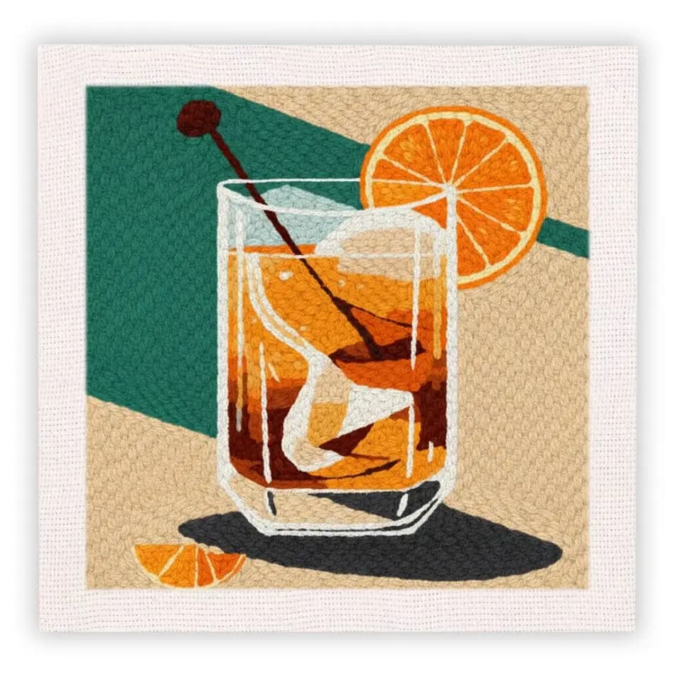 CHENISTORY Cup Punch Needle Frame Art Supplies Craft Supplies Still Life Punch Embroidery Needles Adults Crafts Diy Kits