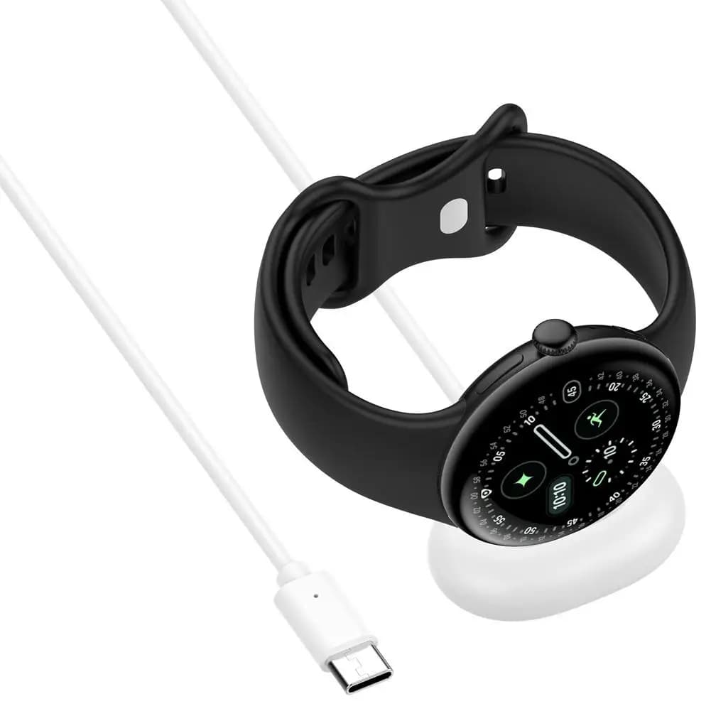 Cavo di ricarica rapida a 2 pin per Google Pixel Watch 4 41mm 45mm, base di ricarica magnetica portatile, adattatore di alimentazione Type-C, 1 pezzo