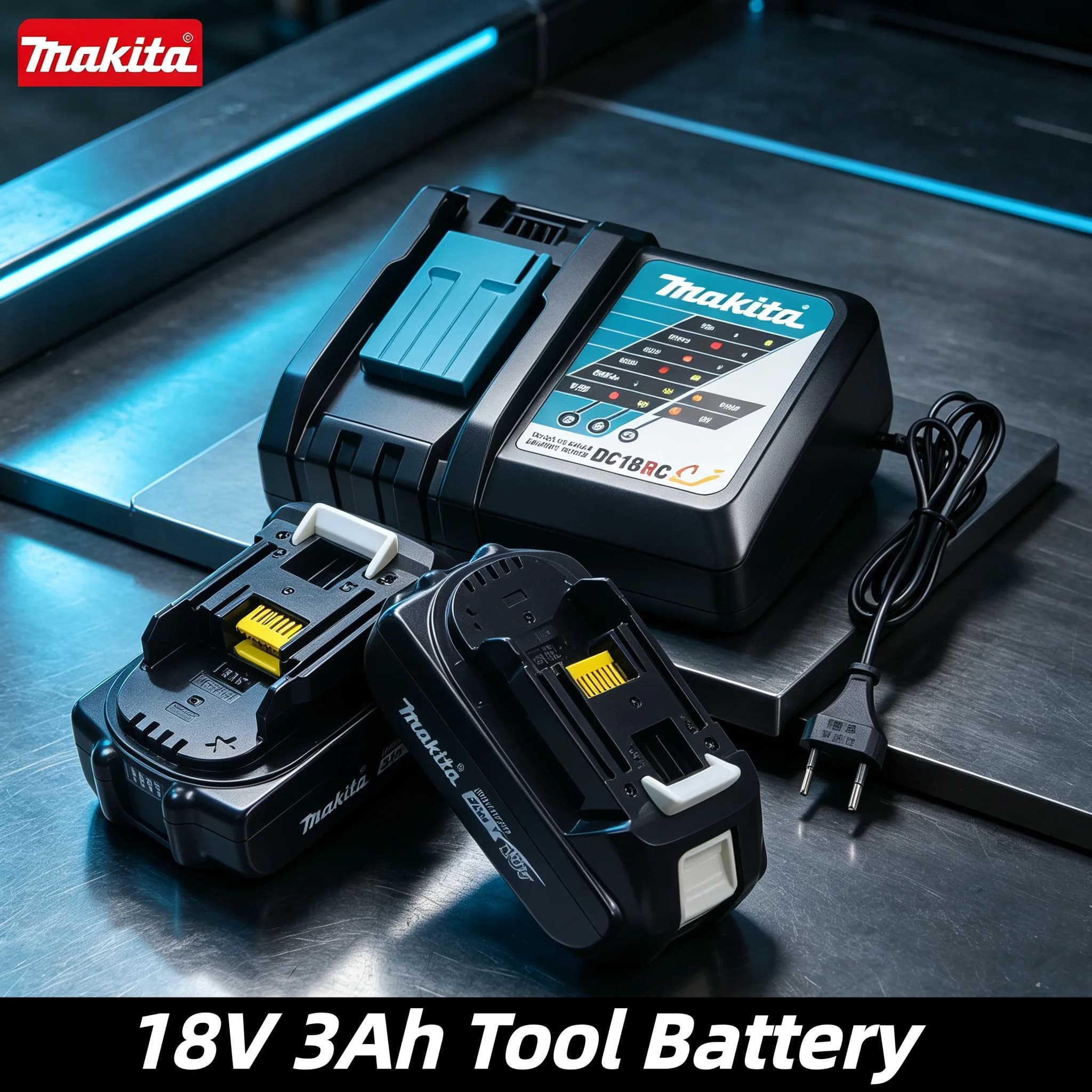 Visible Power Level Original Makita 18V 3Ah Battery, Low Self-loss Energy Storage Pack Matches BL1830B BL1850B BL1860 Tools