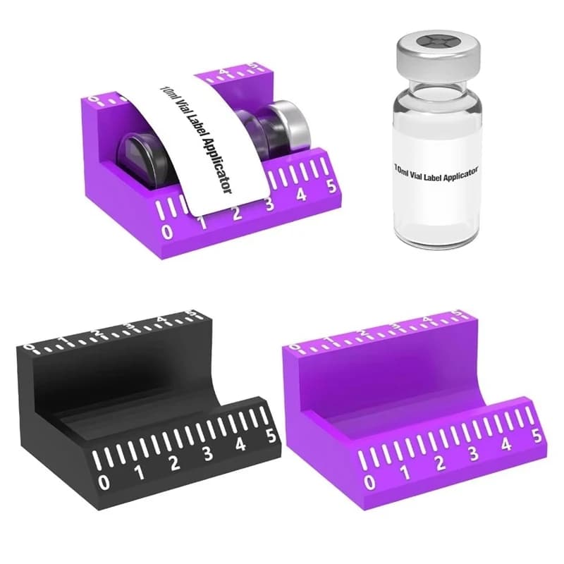 Applicatore di Etichette per Fiale 3/10ml, Strumento di Applicazione Etichette con Allineamento Preciso per Piccoli Vasetti, Contenitori di Oli Essenziali e Bottiglie