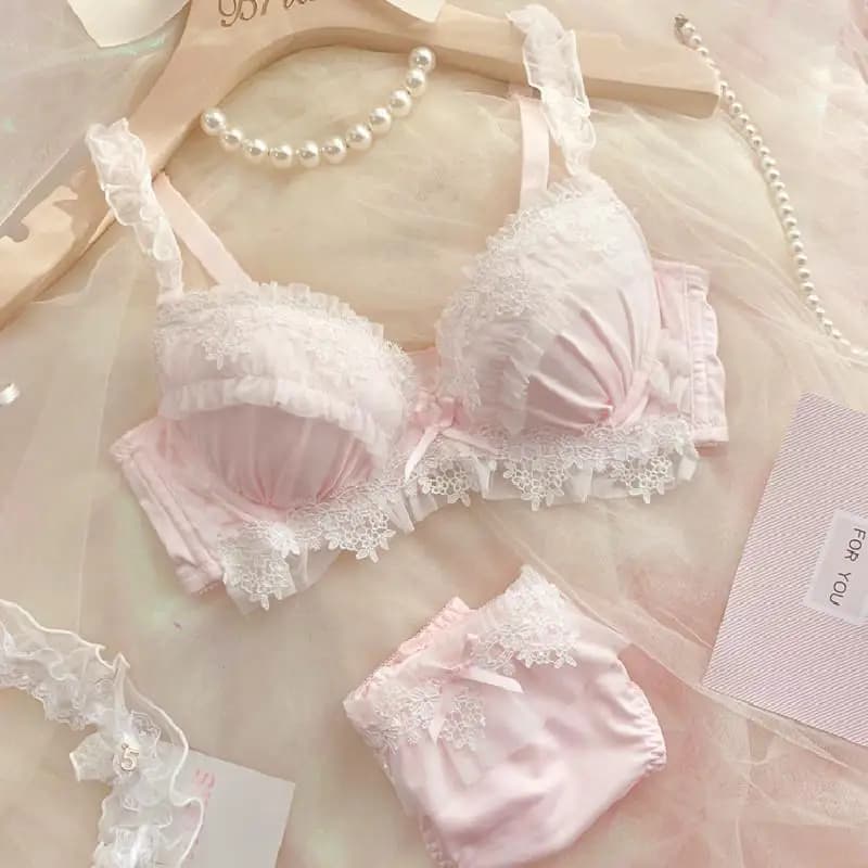 Big Cup Essential! MOYISU Japanese Lolita Bra A B Cup Steel Underwire Heavy Lace Thin Cup Support Large Bust Sexy Pure Teen AU